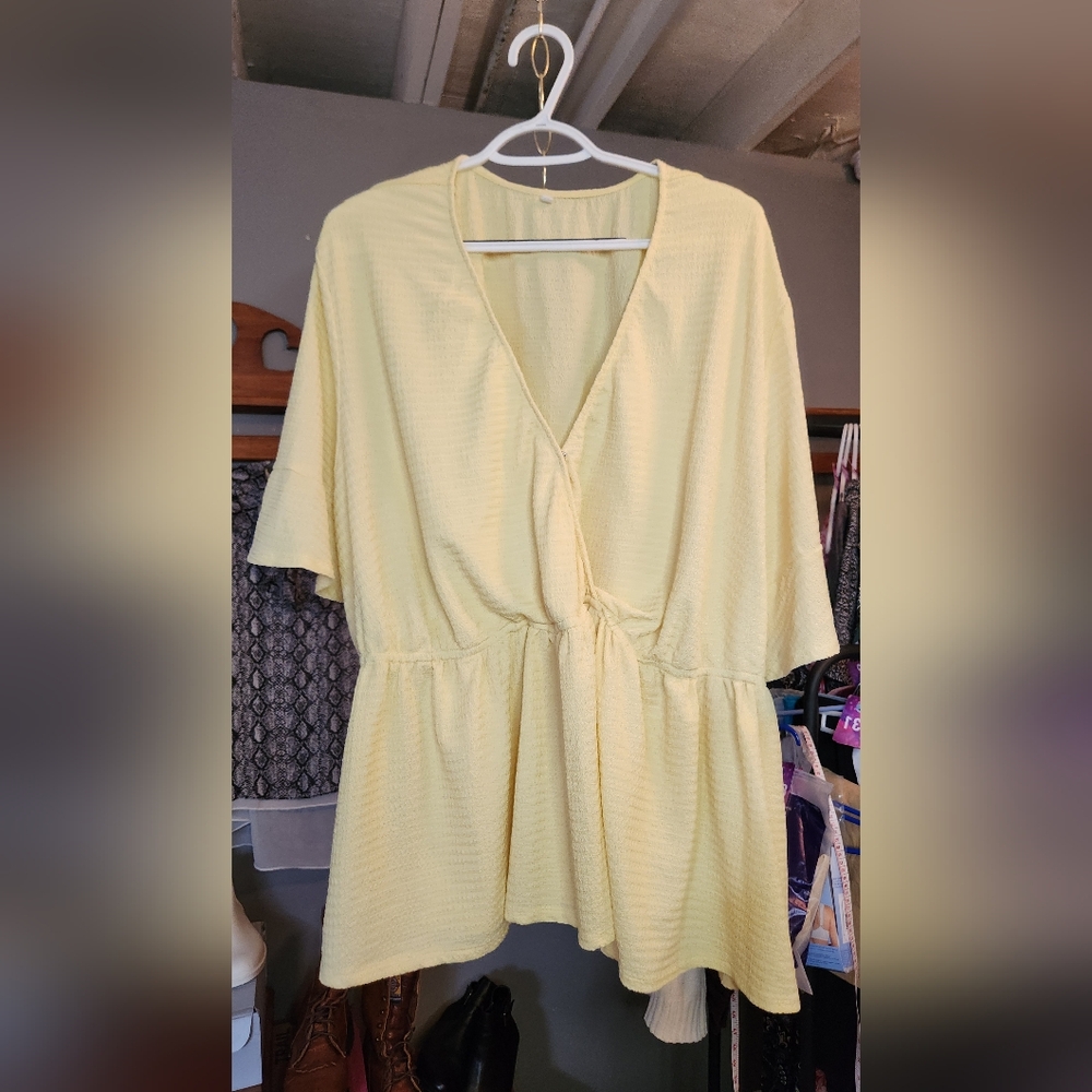 Yellow wrap like top